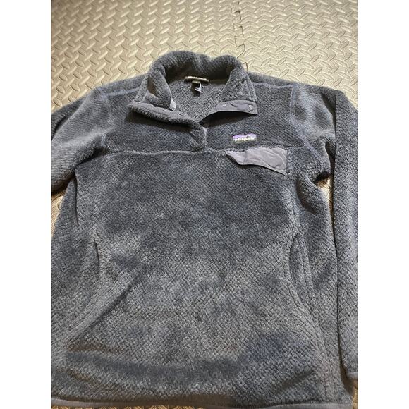 Patagonia Re-Tool Snap-T Fleece Jacket Women Medium Gray Polartec Sherpa Outdoor - Picture 2 of 9